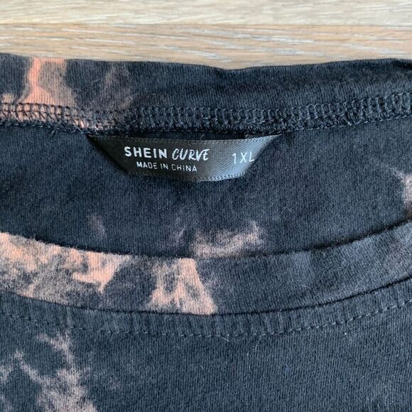 Shein Curve reverse dye tee shirt size 1x - Picture 3 of 6